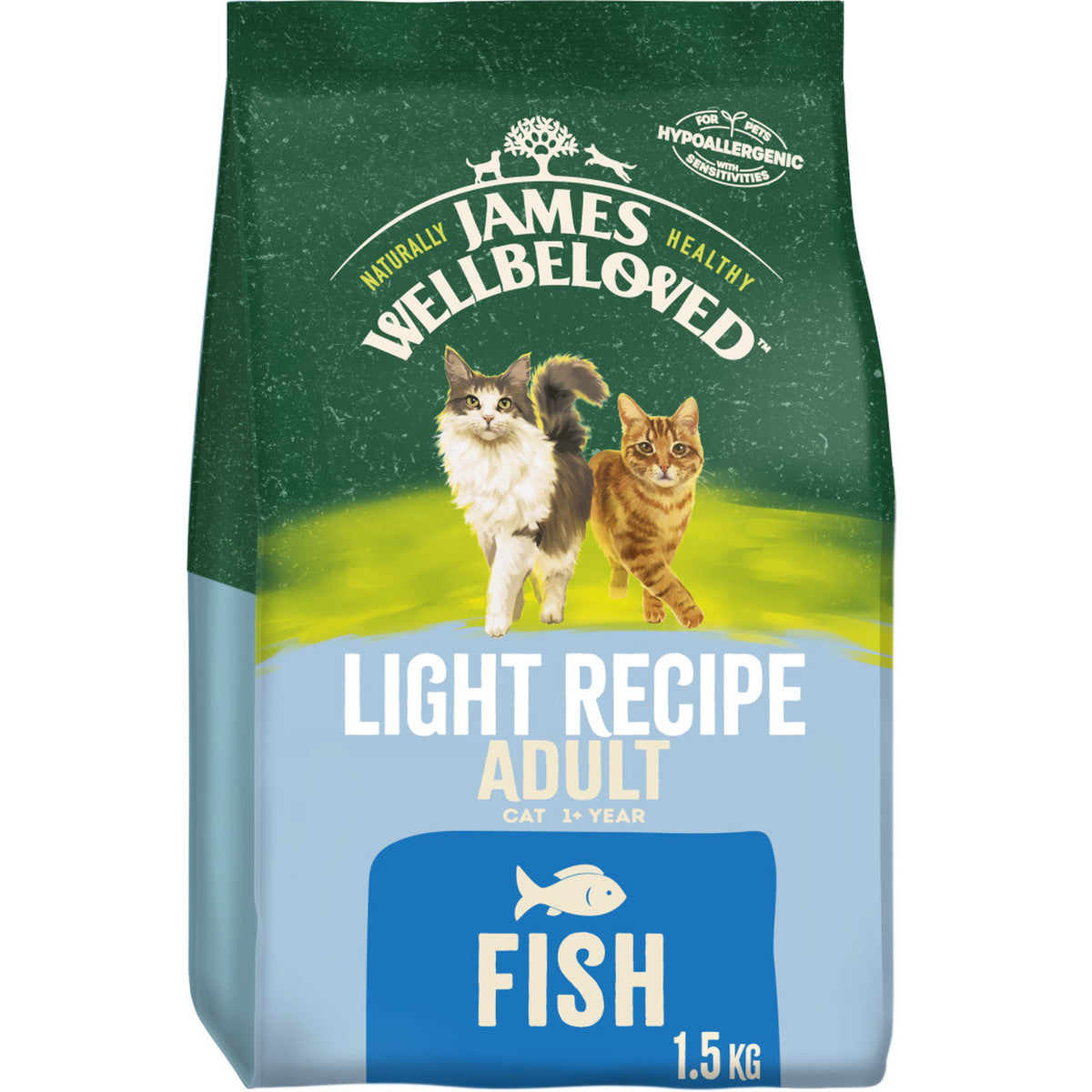 James Wellbeloved Adult Fish & Rice Dry Cat Food - 1.5kg