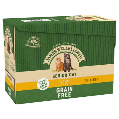 James Wellbeloved Lamb Senior Cat Pouch - 12 x 85g