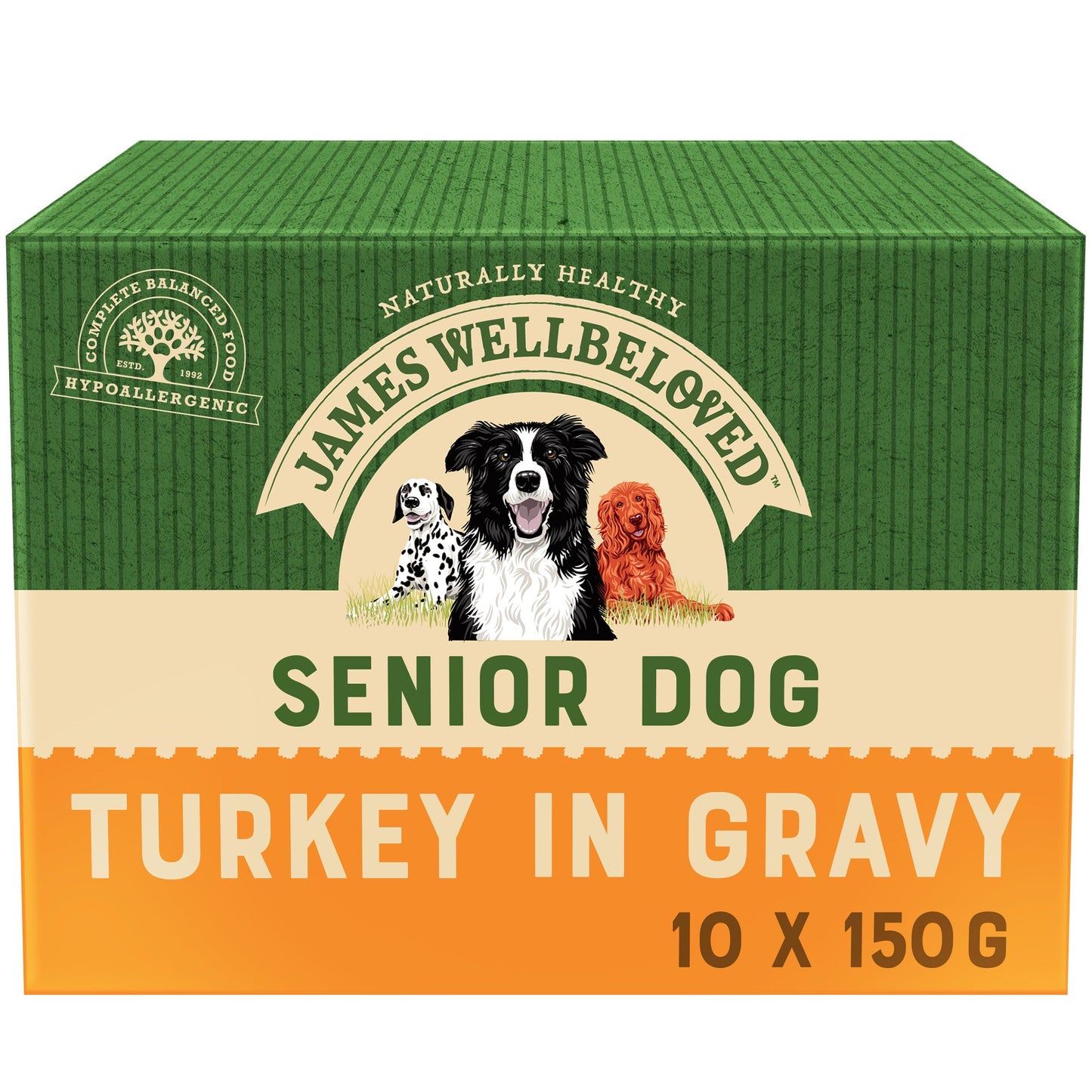 James Wellbeloved Turkey Senior Dog Pouches 10 Pack - 150g