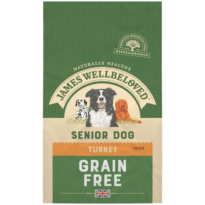 James Wellbeloved Grain Free Senior Turkey & Vegetable Dry Dog Food 10kg