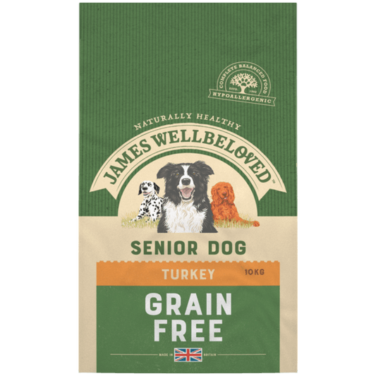 James Wellbeloved Grain Free Senior Turkey & Vegetable Dry Dog Food 10kg