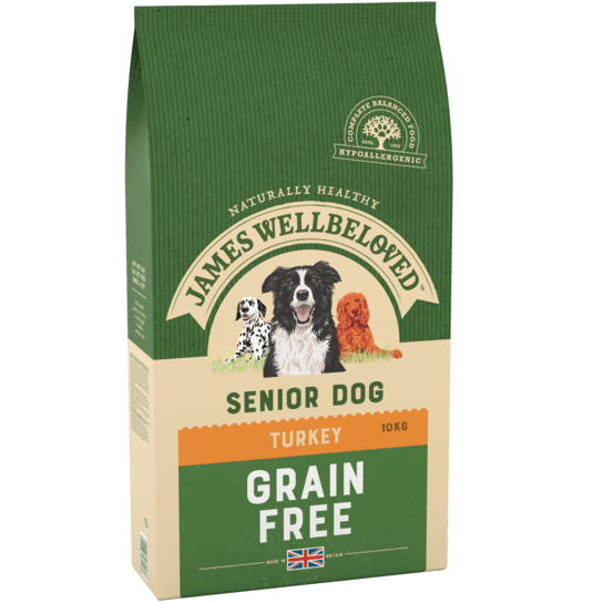 James Wellbeloved Grain Free Senior Turkey & Vegetable Dry Dog Food 10kg