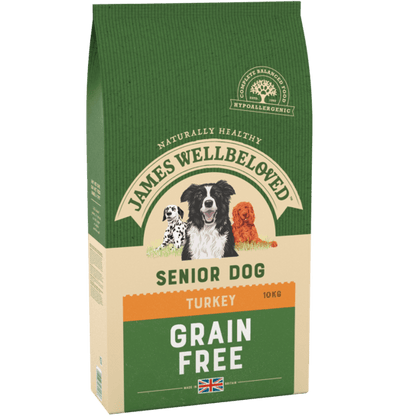 James Wellbeloved Grain Free Senior Turkey & Vegetable Dry Dog Food 10kg
