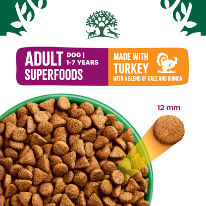 James Wellbeloved Adult Turkey With Kale & Quinoa Dry Dog Superfoods 10kg
