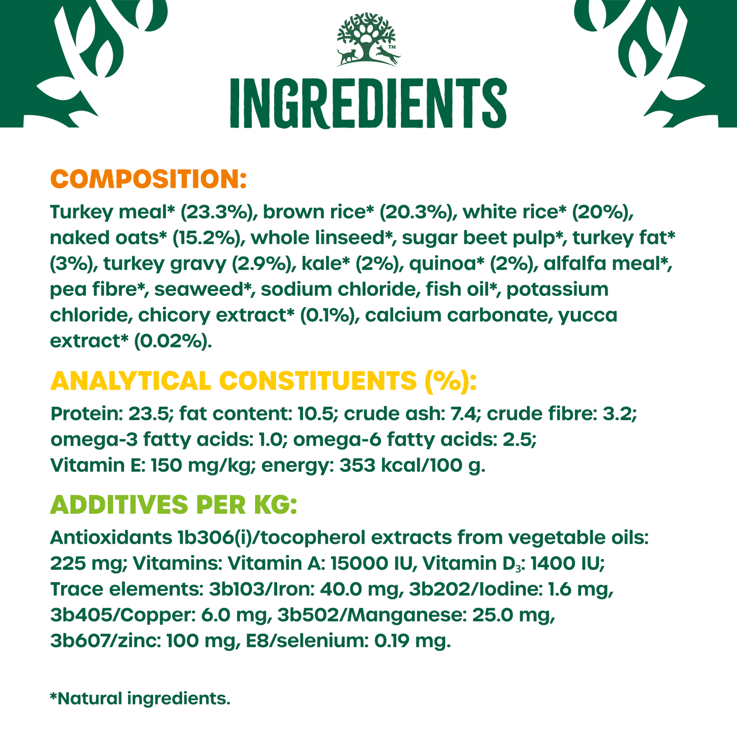 James Wellbeloved Adult Turkey With Kale & Quinoa Dry Dog Superfoods 10kg