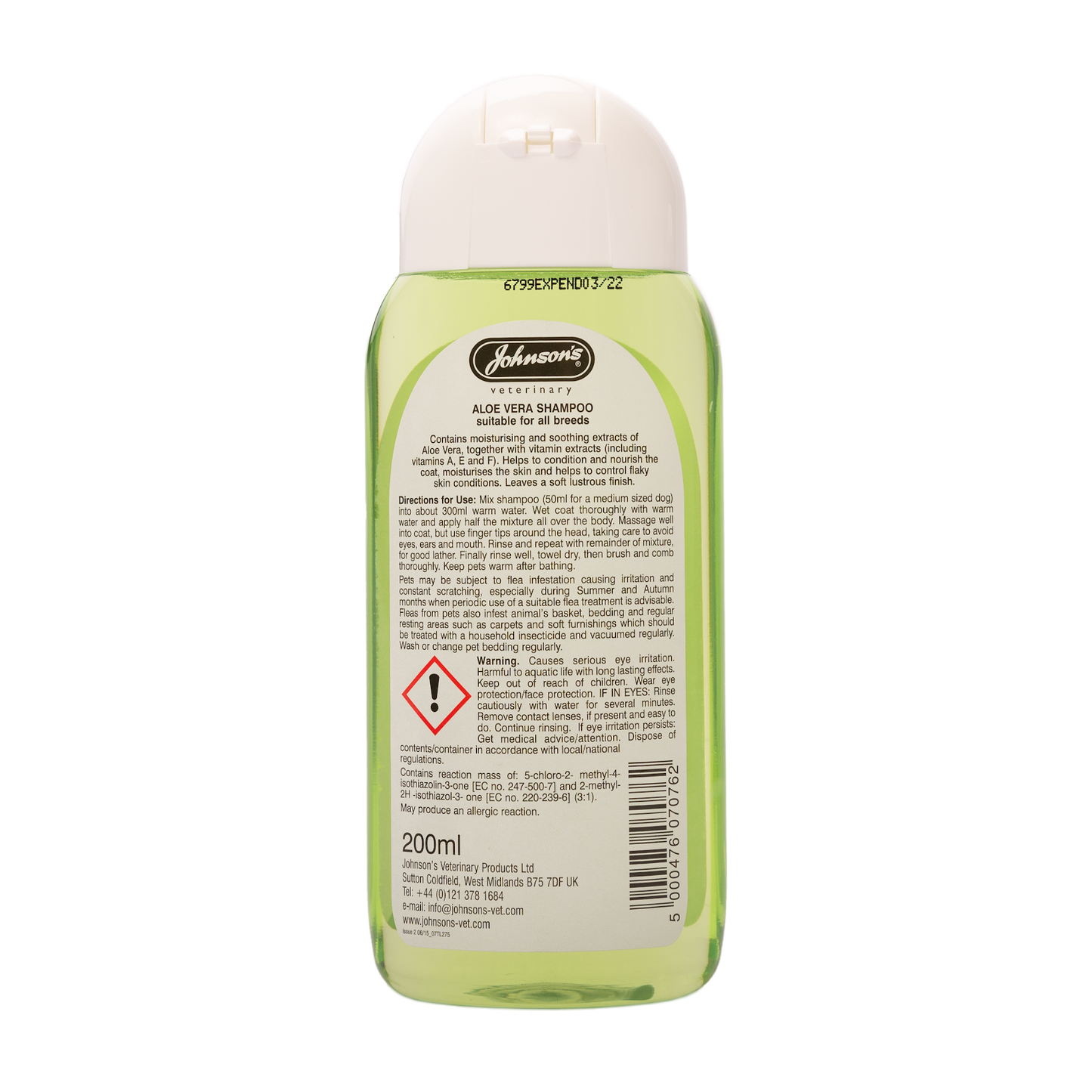 Johnsons Aloe Vera Shampoo for Dogs 200ml