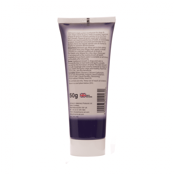 Johnsons Beef Triple Action Toothpaste for Dogs & Cats 50g