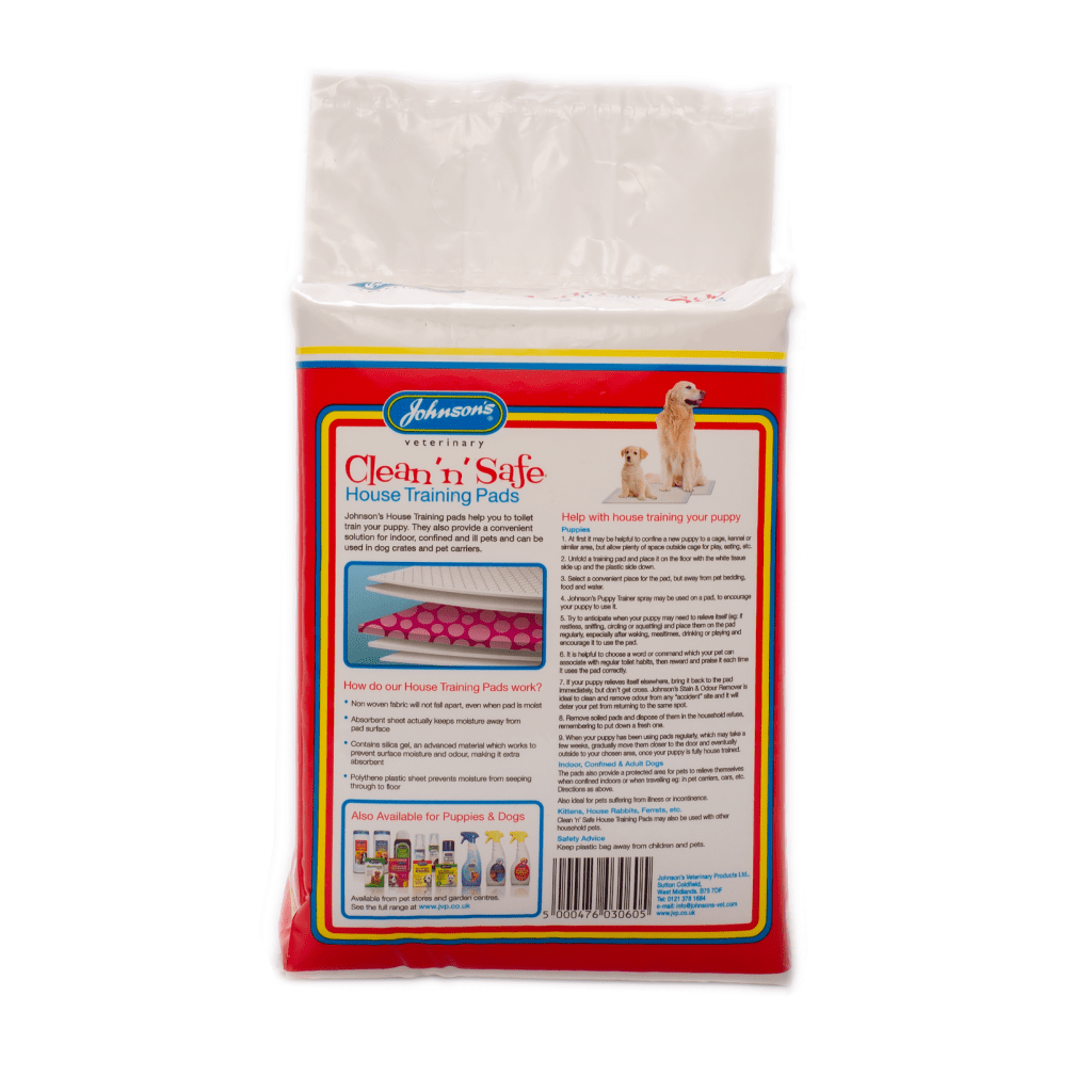Johnsons Clean Safe Safe House Training for Puppies & Dogs Pads