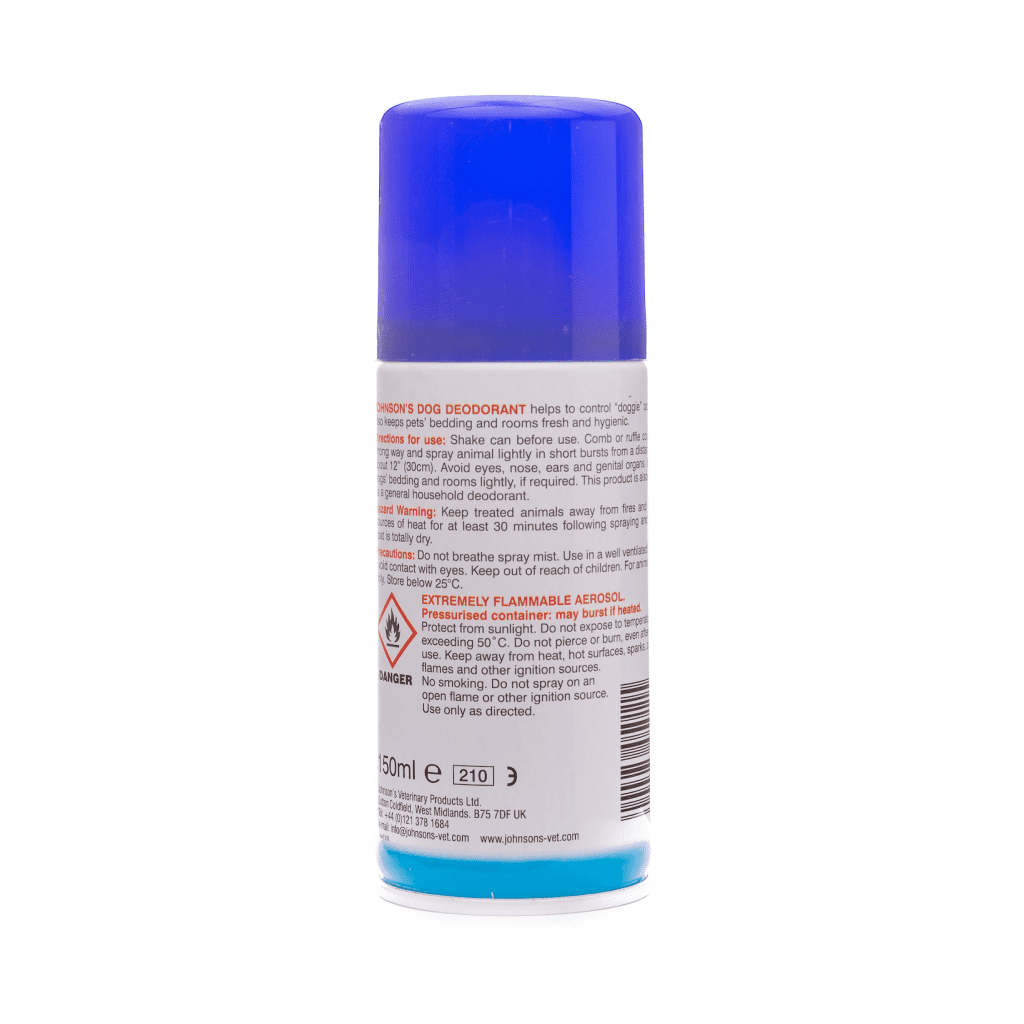 Johnsons Dog Deodorant Aerosol 150ml