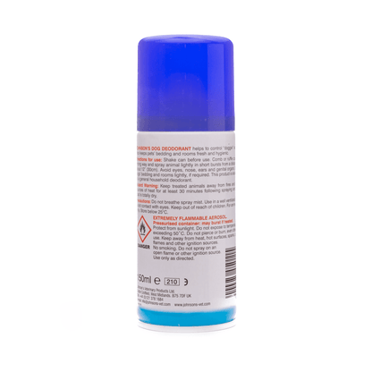Johnsons Dog Deodorant Aerosol 150ml