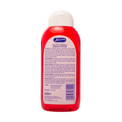 Johnsons Dog Flea Shampoo for Dogs and Puppies 400ml