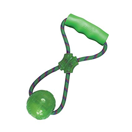 KONG Squeezz Ball with Handle Dog Toy Medium