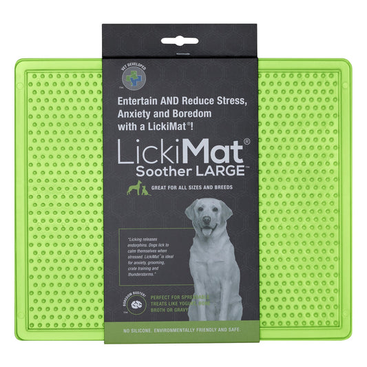 LickiMat Classic Soother Treat Mat Green 20x20 cm