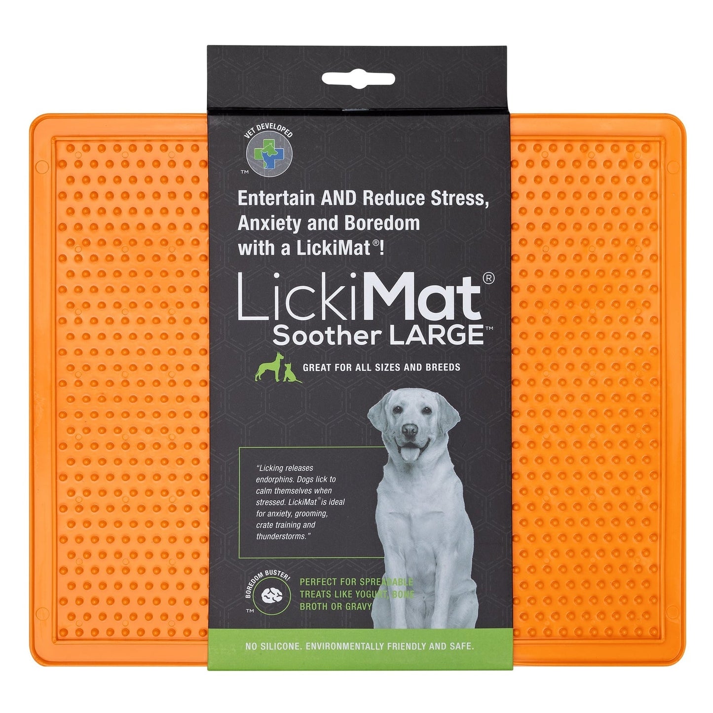 LickiMat Classic Soother Treat Mat Green 20x20 cm