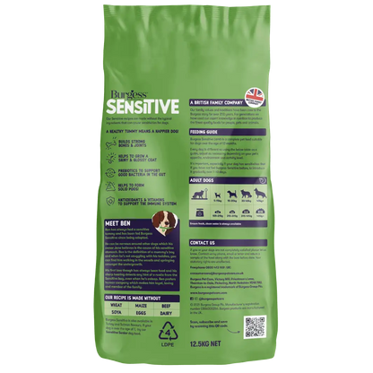 Burgess Sensitive Adult Lamb Dry Dog Food
