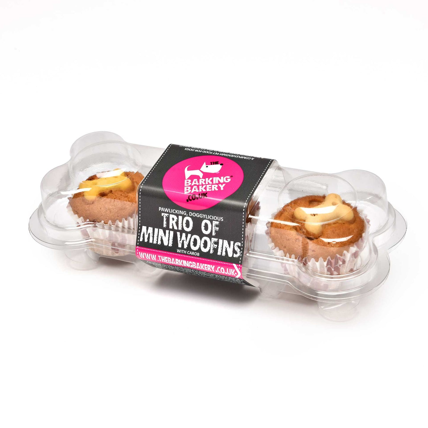 Barking Bakery Woofin Mini Uniced Trios Dog Cakes
