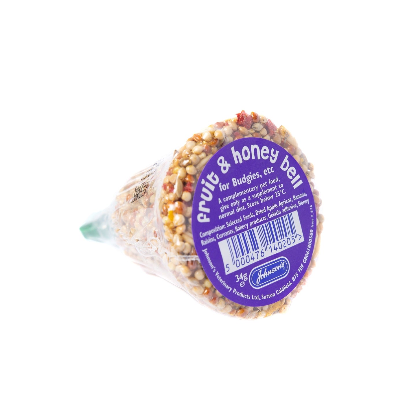 Johnsons Fruit & Honey Bells for Budgies 34g