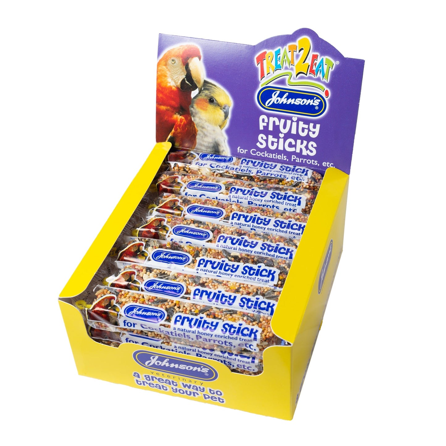 Johnsons Fruity Sticks for Cockatiels/Parrots 45g
