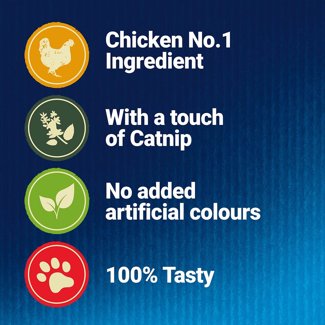 Felix Adult Naturally Delicious Chicken and Catnip Cat Treats 50g