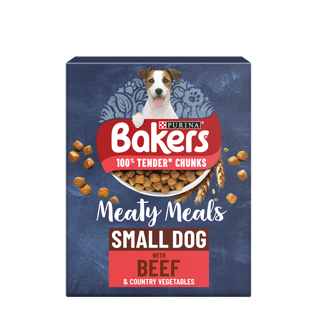 Bakers Meaty Meals Small Dog Beef Dry Dog Food 1kg