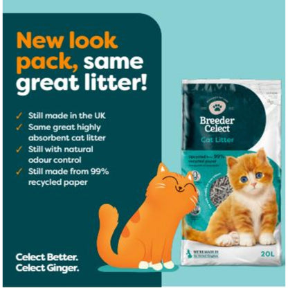 Breeder Celect Paper Cat Litter 30L
