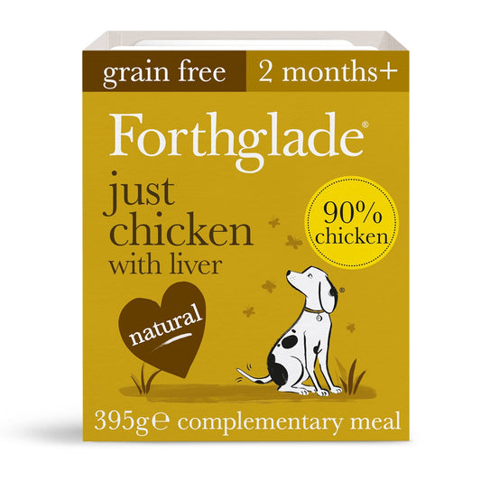 Forthglade Just Complementary Range Chicken with Liver Natural Wet Dog Food 395g