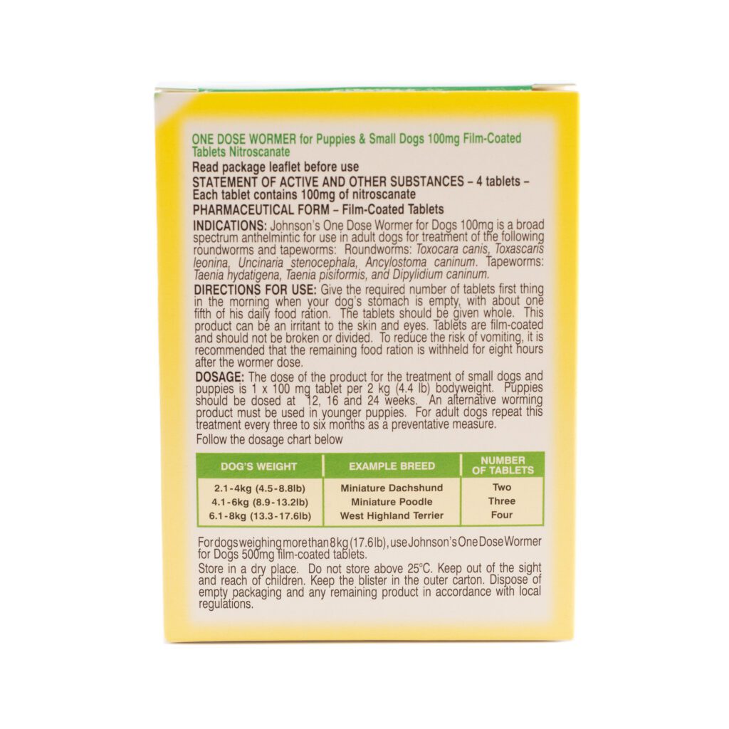Johnsons One Dose Wormer for