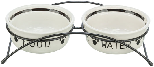 Trixie Bowl Set Ceramic & Metal 2 x 1.6 L / 20cm