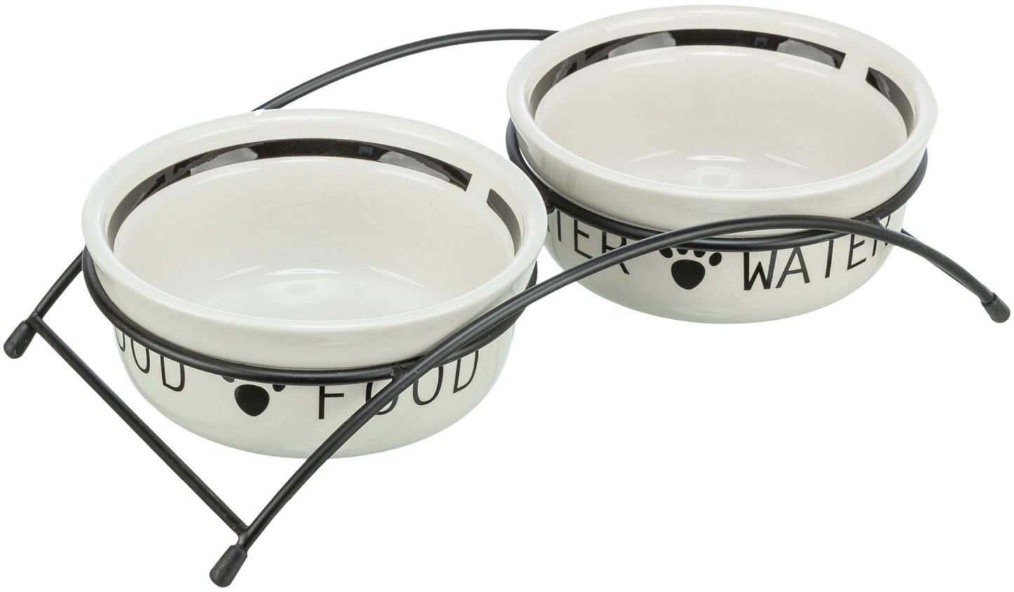 Trixie Bowl Set Ceramic & Metal 2 x 1.6 L / 20cm