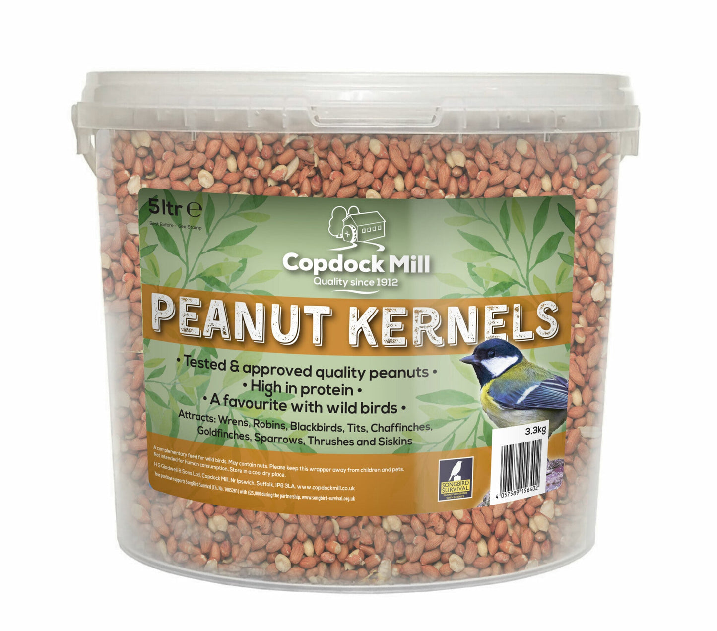 Copdock Mill Wild Bird Peanut Kernels Bird Food