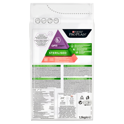 Pro Plan Sterilised Kitten Salmon Dry Cat Food - 1.5kg
