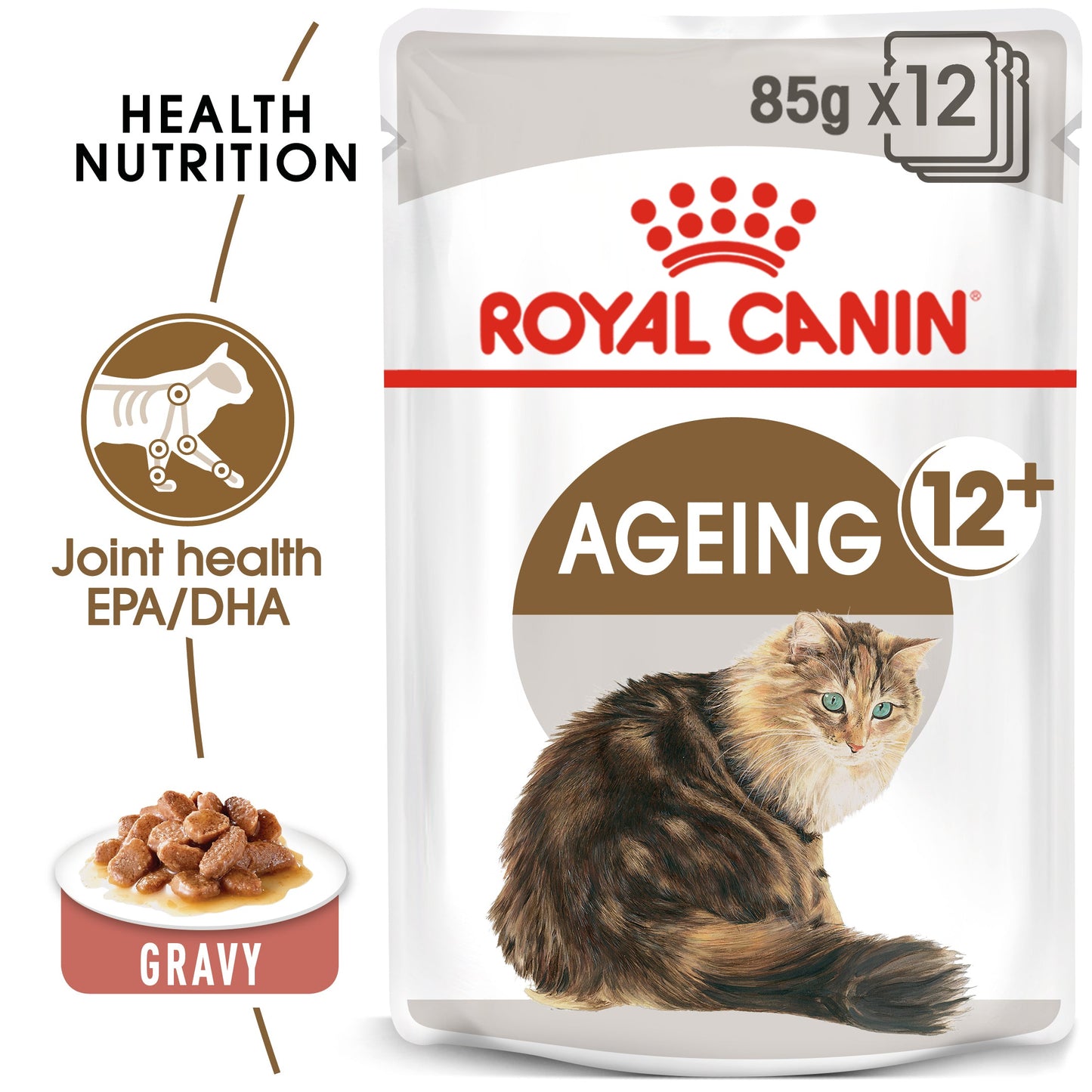 Royal Canin Feline Senior Ageing 12+ in Gravy Wet Cat Food