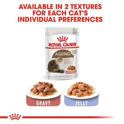 Royal Canin Feline Senior Ageing 12+ in Gravy Wet Cat Food
