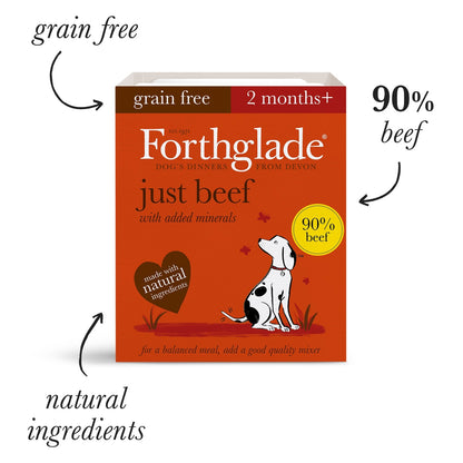 Forthglade Just Complementary Range Just Chicken/Lamb & Beef Natural Wet Dog Food 12 x 395g