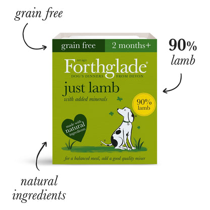 Forthglade Just Complementary Range Just Lamb Natural Wet Dog Food 395g