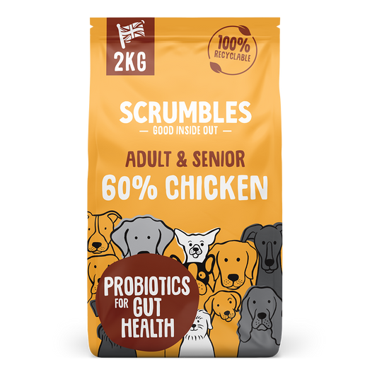 Scrumbles Adult & Senior 60% Chicken Dry Dog Food 2kg