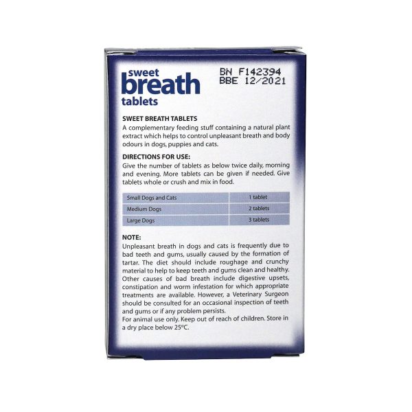 Johnsons Sweet Breath Tablets for Cats & Dogs 30 tablets