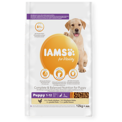 Iams Vitality Puppy Large Breed Fresh Chicken Dry Dog Food