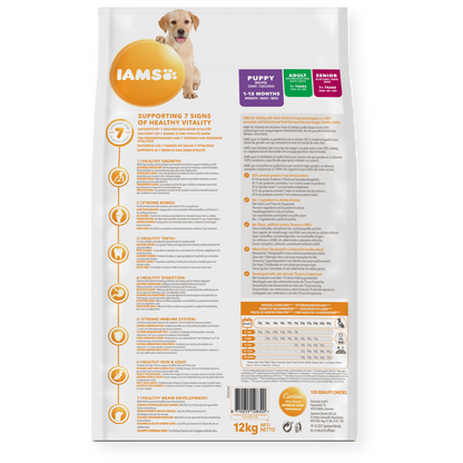 Iams Vitality Puppy Large Breed Fresh Chicken Dry Dog Food