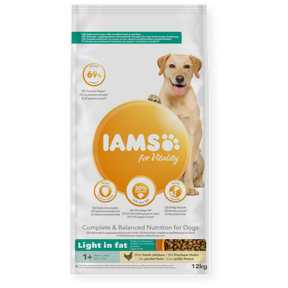 Iams Vitality Light in Fat Adult All Breed Fresh Chicken Dry Dog Food