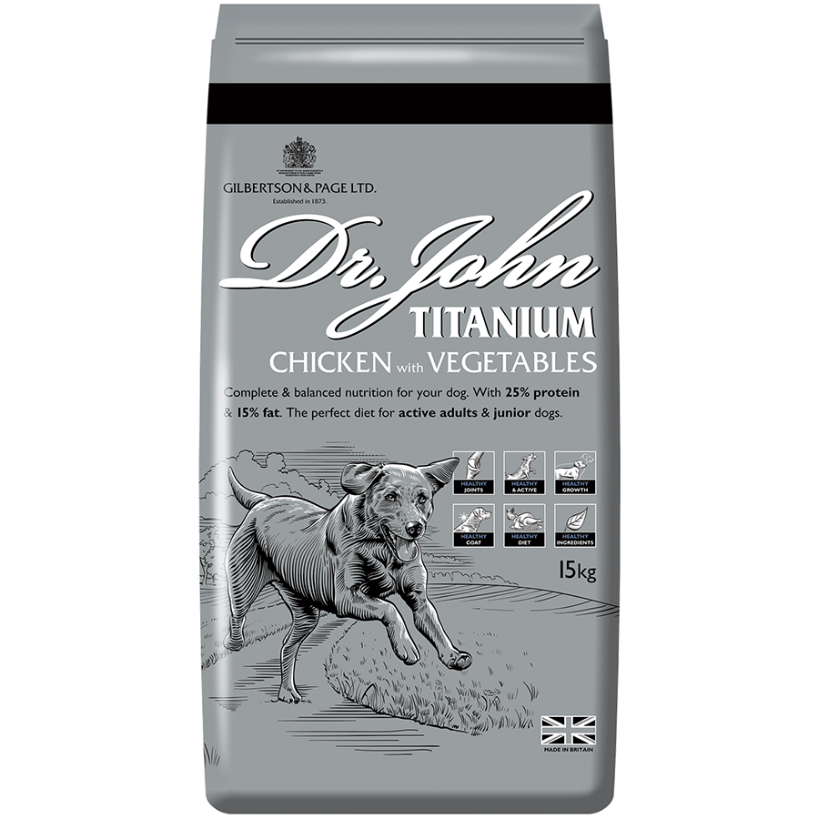 Dr John Titanium Chicken with Vegetables Dry Dog Food 15kg