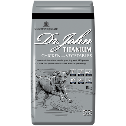 Dr John Titanium Chicken with Vegetables Dry Dog Food 15kg