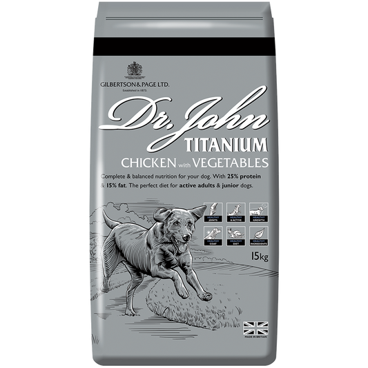 Dr John Titanium Chicken with Vegetables Dry Dog Food 15kg