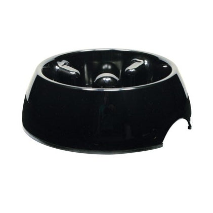 The Go-Slow Anti Gulping Black Dog Bowl 600ml - Medium