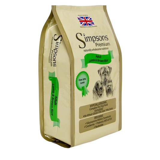 Simpsons Premium Adult Lamb & Brown Rice Dry Dog Food 12kg