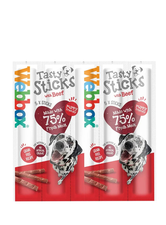 Webbox Tasty Sticks Beef Dog Treats Large 5 Sticks