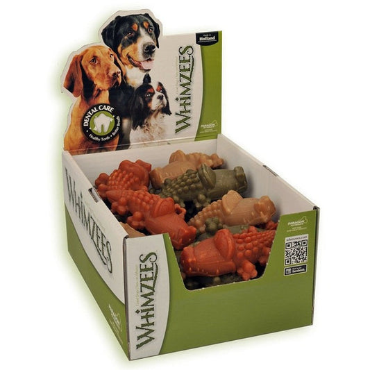 Whimzees Medium Alligator Dog Chew - Box of 75