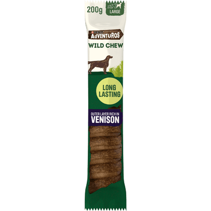 Adventuros Wild Chew Large Venison Dog Treats 200g