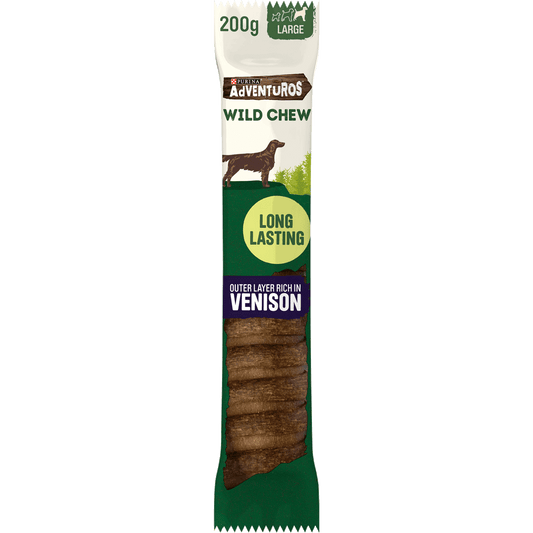 Adventuros Wild Chew Large Venison Dog Treats 200g