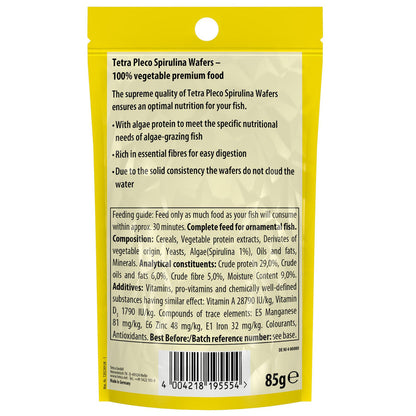 Tetra Pleco Spirulina Wafers Fish Food 85g